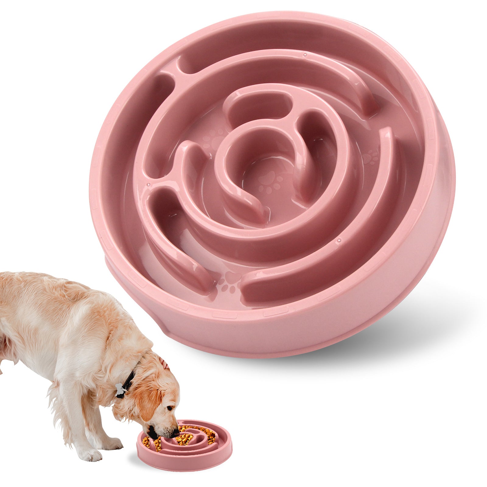 Eat Slower! Silicone Dog Puzzle Bowl for Health.