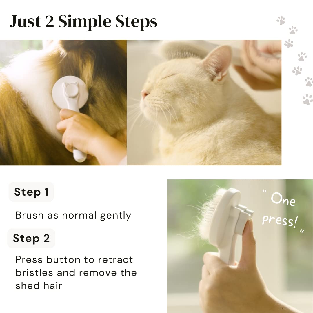 Gentle Deshedding Brush for Dogs and Cats