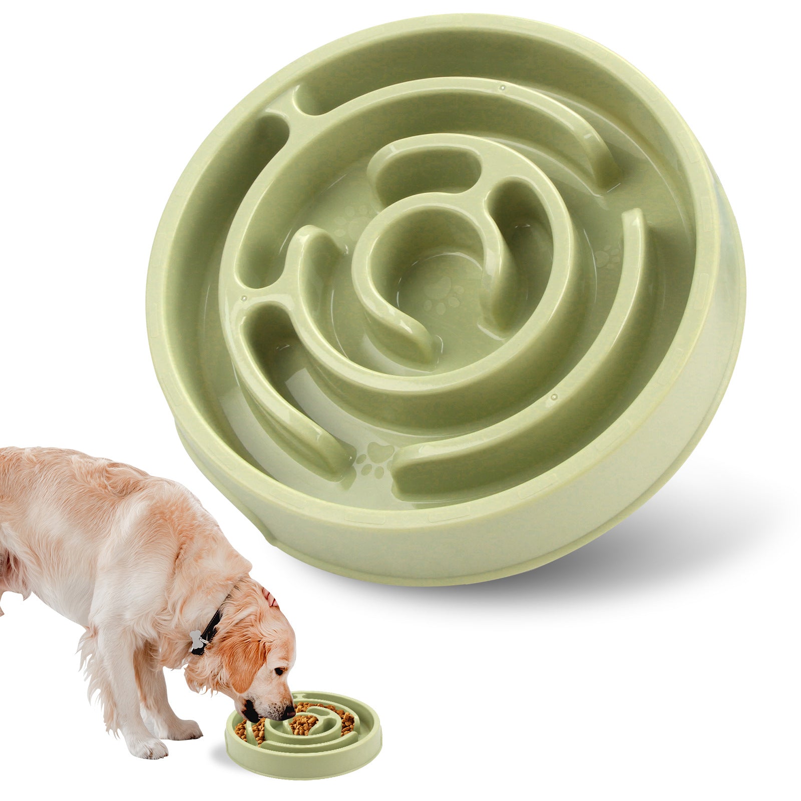 Eat Slower! Silicone Dog Puzzle Bowl for Health.
