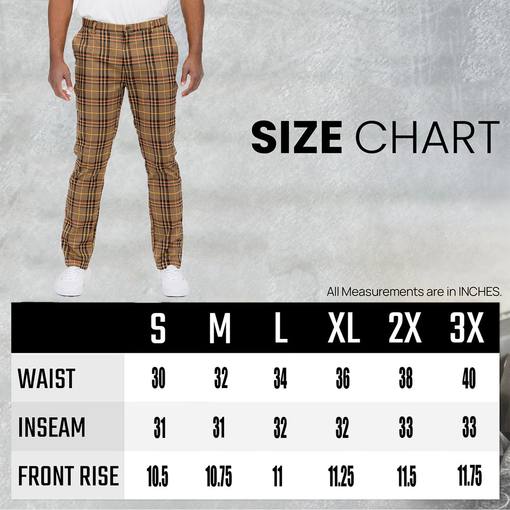 Plaid Slim Fit Trouser Pants SR012