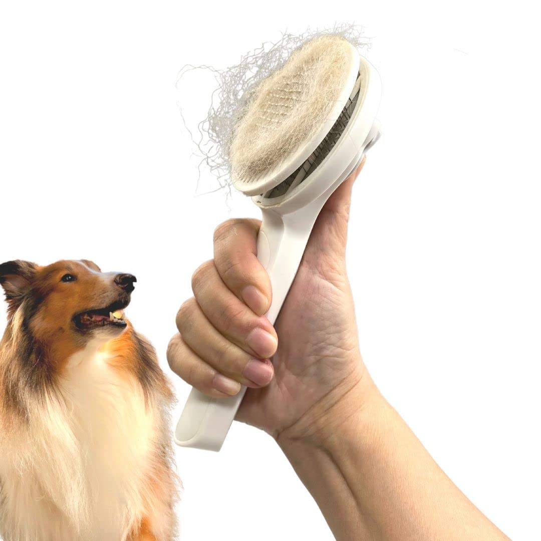 Gentle Deshedding Brush for Dogs and Cats